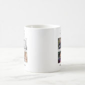 Father with Kids Family Daddy 4 Photo Collage コーヒーマグカップ (中央)