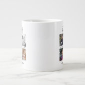 Father with Kids Family Daddy 4 Photo Collage ジャンボコーヒーマグカップ (正面)