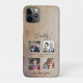 Father with Kids Family Daddy 4 Photo Collage Case-Mate iPhoneケース (裏)
