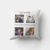 Father with Kids Family Daddy Photo Collage クッション (裏面)