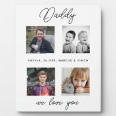 Father with Kids Family Daddy Photo Collage フォトプラーク (正面)