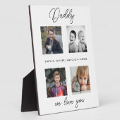 Father with Kids Family Daddy Photo Collage フォトプラーク (側面)