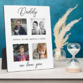 Father with Kids Family Daddy Photo Collage フォトプラーク (側面)