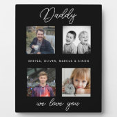 Father with Kids Family Daddy Photo Collage フォトプラーク (正面)