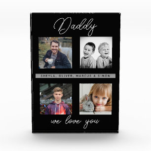 Father with Kids Family Daddy Photo Collage Block フォトブロック