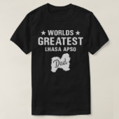 Father Worlds Greatest Lhasa Apso Dog Dad Paw Cute Tシャツ (デザイン正面)