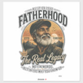 Fatherhood The Real Legacy ヴィンテージ父の日 シール (シート)
