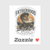 Fatherhood The Real Legacy ヴィンテージ父の日 シール (シート)
