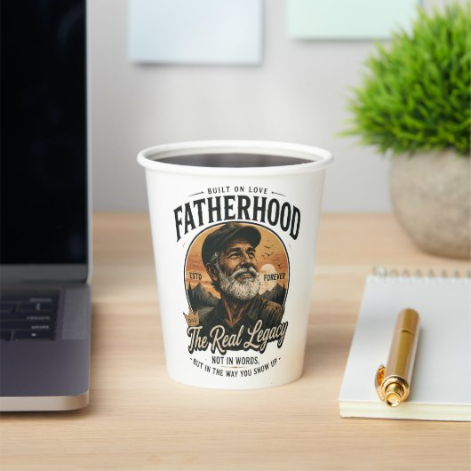 Fatherhood The Real Legacy ヴィンテージ父の日 紙コップ (インサイチュ)