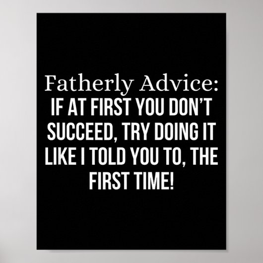 Fatherly Advice_ If At First, You Don't Succeed, F ポスター (正面)