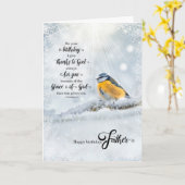 Father's Birthday 1 Corinthians Christian Verse カード (黄色い花)