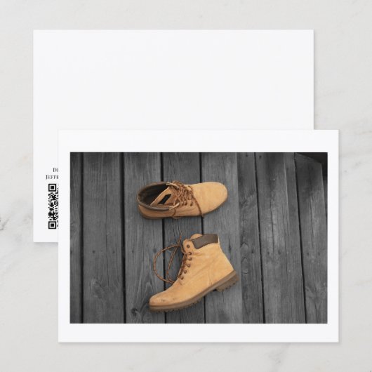 Father's Boots Postcard Print by JH Thornton ポストカード (正面/裏面)