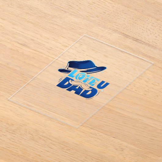 father's day アクリル招待状 (レイダウン)