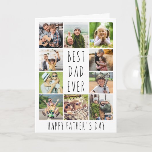Father's Day 12枚の写真 モダン シーズンカード (正面)