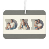 Father's Day 3-Photo "Dad" Cutout Typography カーエアーフレッシュナー (裏面)
