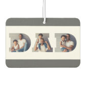 Father's Day 3-Photo "Dad" Cutout Typography カーエアーフレッシュナー (正面)