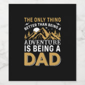 Father's Day Adventure Is Being A Dad ワインラベル (シングルラベル)