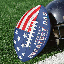 Father's Day American Flag Patriotic Red & Blue アメリカンフットボール