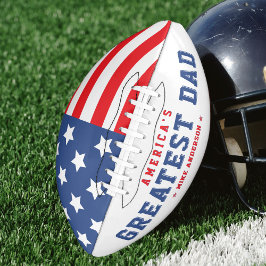 Father's Day American Flag Patriotic Red & Blue アメリカンフットボール