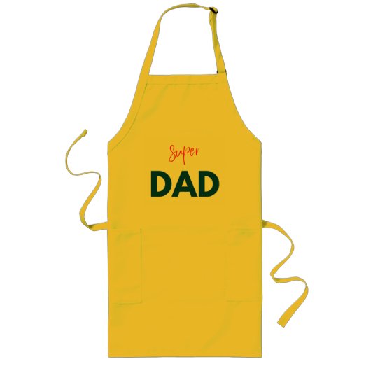 father's day apron ロングエプロン (正面)