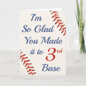 Father's Day Baseball 3rd Base Funny Sports カード (正面)