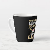 Father's Day Baseball Player Call Me Dad カフェラテマグ (左アングル)