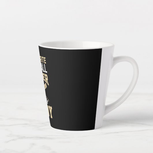 Father's Day Baseball Player Call Me Dad カフェラテマグ (右)
