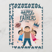 Father's day best dad 招待状 (正面/裏面)