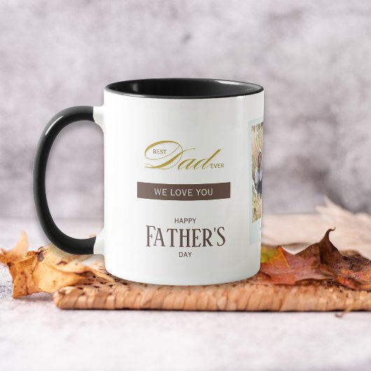 Fathers Day Best Dad Ever Custom Name Photo マグカップ