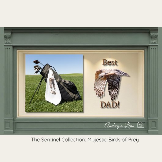 Father's Day "Best Dad" Hawk  ゴルフタオル