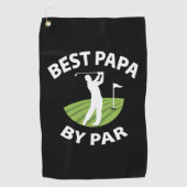 Father's Day Best Papa By Par ゴルフタオル (正面)