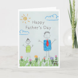 Father's Day - Boy's Drawing カード