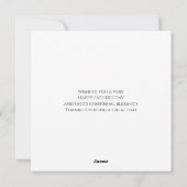 Fathers Day Caps Black 3 Photo Dad Established  シーズンカード (裏面)