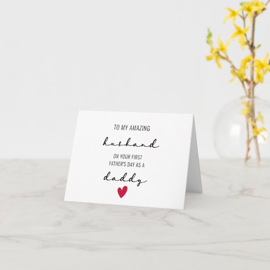 Father's Day card for Husband First Fathers Day カード (黄色い花)