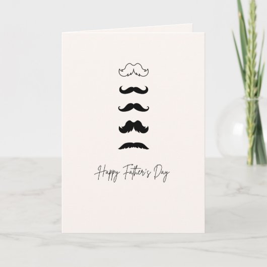 Father's Day Card Mustaches Card カード (正面)