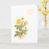 Father's Day Card Yellow Rose Watercolor Card カード (黄色い花)