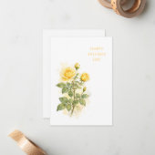 Father's Day Card Yellow Rose Watercolor Card ノートカード (正面/裏面インサイチュ)
