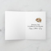 Father's Day Cardinal Nest in a Baseball Glove カード (内部)