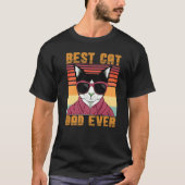 Father's Day Cat Daddy Best Cat Dad Ever   Tシャツ (正面)