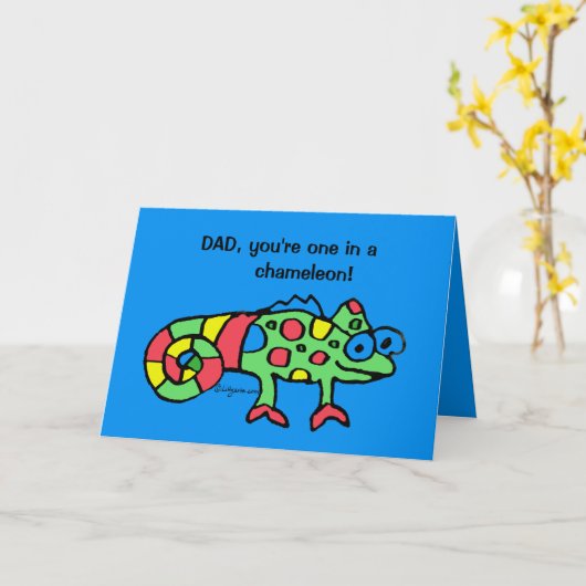 Father's Day Chameleon Card カード (黄色い花)