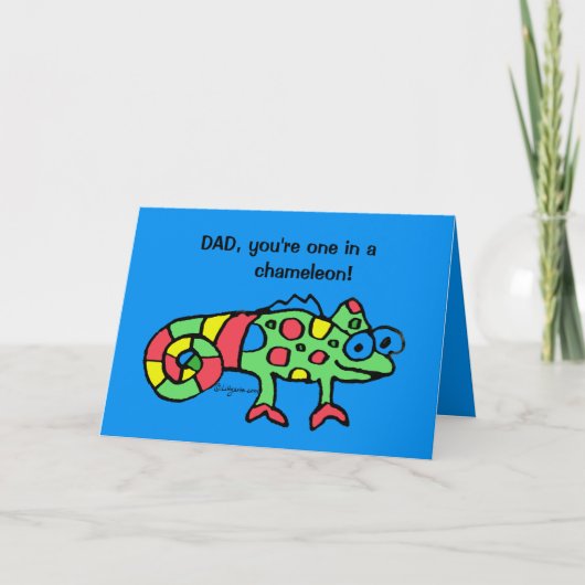 Father's Day Chameleon Card カード (正面)