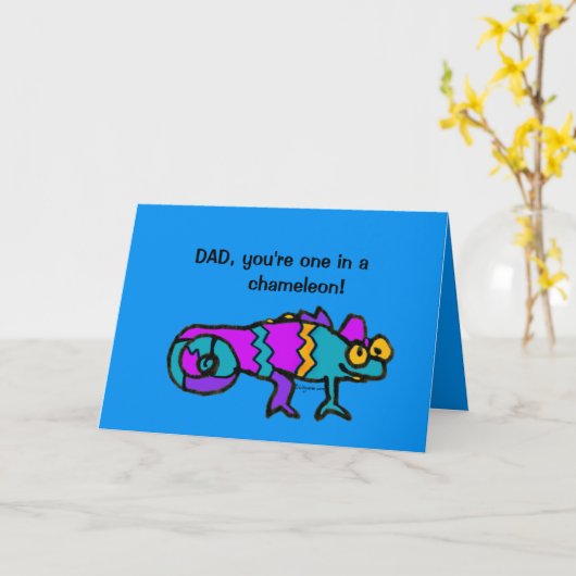 Father's Day Chameleon Card カード (黄色い花)