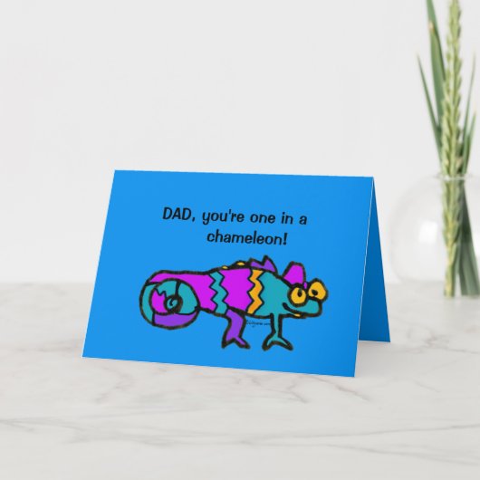 Father's Day Chameleon Card カード (正面)