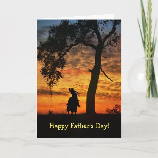 Father's Day Country Western Happy Trails カード (正面)