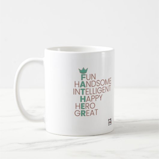 Father's Day - Crossword theme コーヒーマグカップ (左)