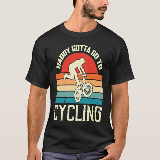 Father's Day  Cycling and Biking Dad Tシャツ (正面)
