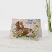 Fathers Day Dachshund Custom Message カード (正面)