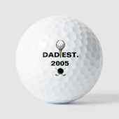 Fathers Day Dad Est Since Year Golf Design ゴルフボール (正面)