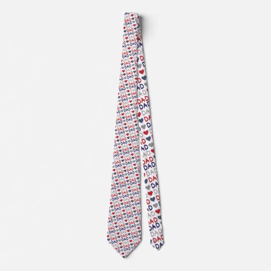 Father's Day Dad Pattern Necktie Tie ネクタイ (正面)