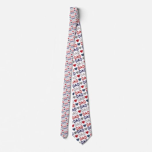 Father's Day Dad Pattern Necktie Tie ネクタイ (裏面)
